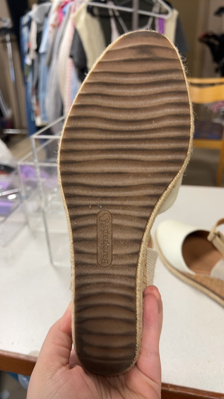 White Wedge Sandals 8