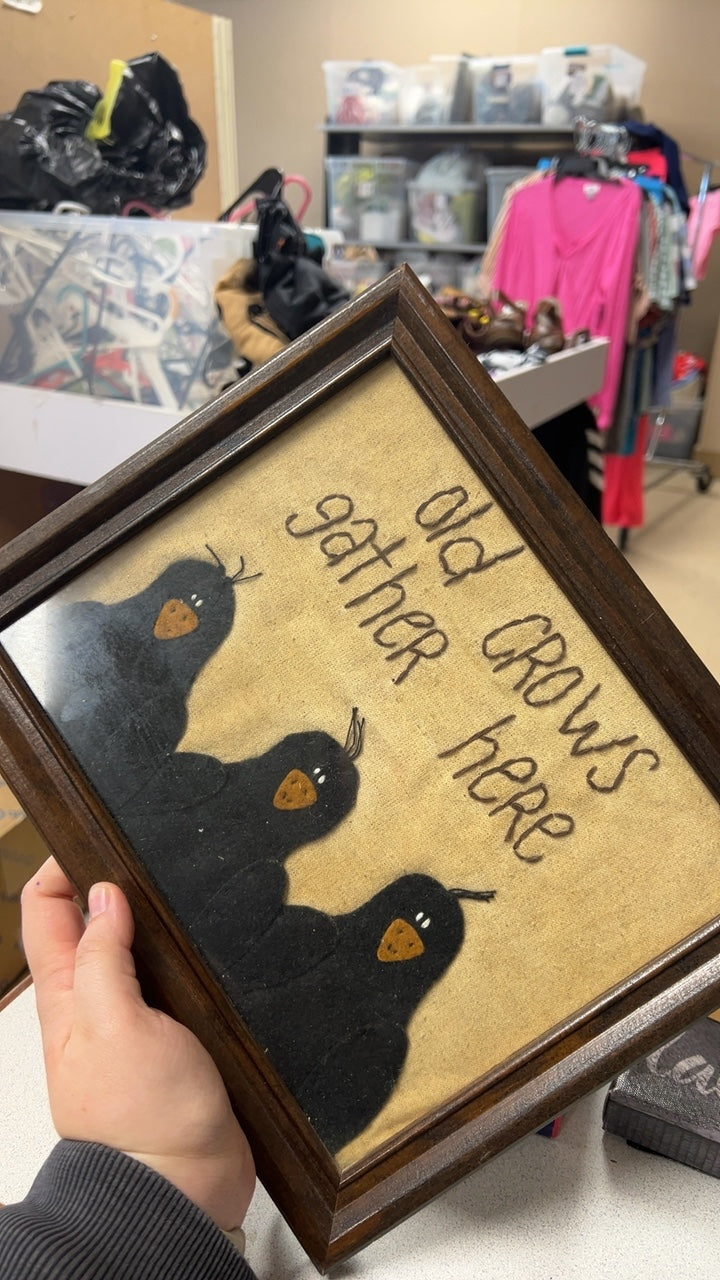 Decorative Plaque Old Crows
