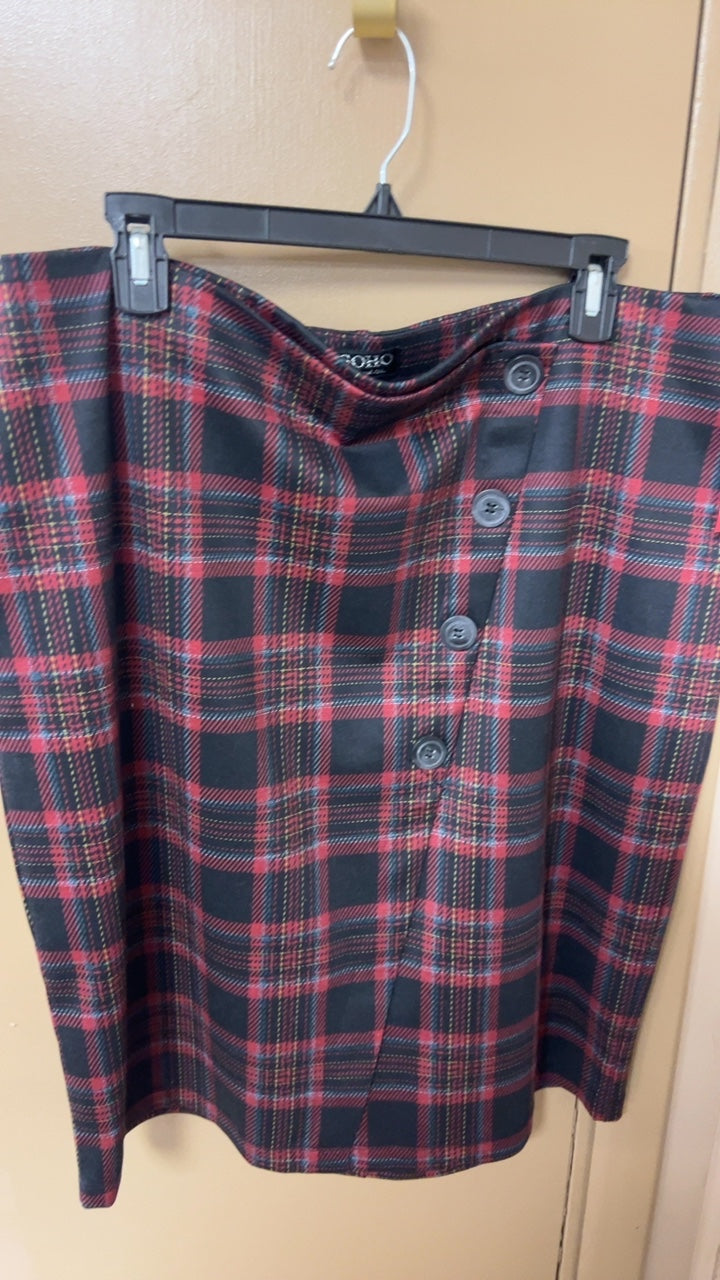 Plaid Skirt XL