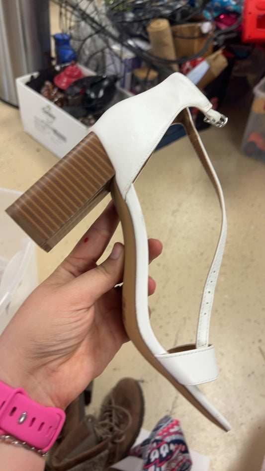 Sandals 9 white heels