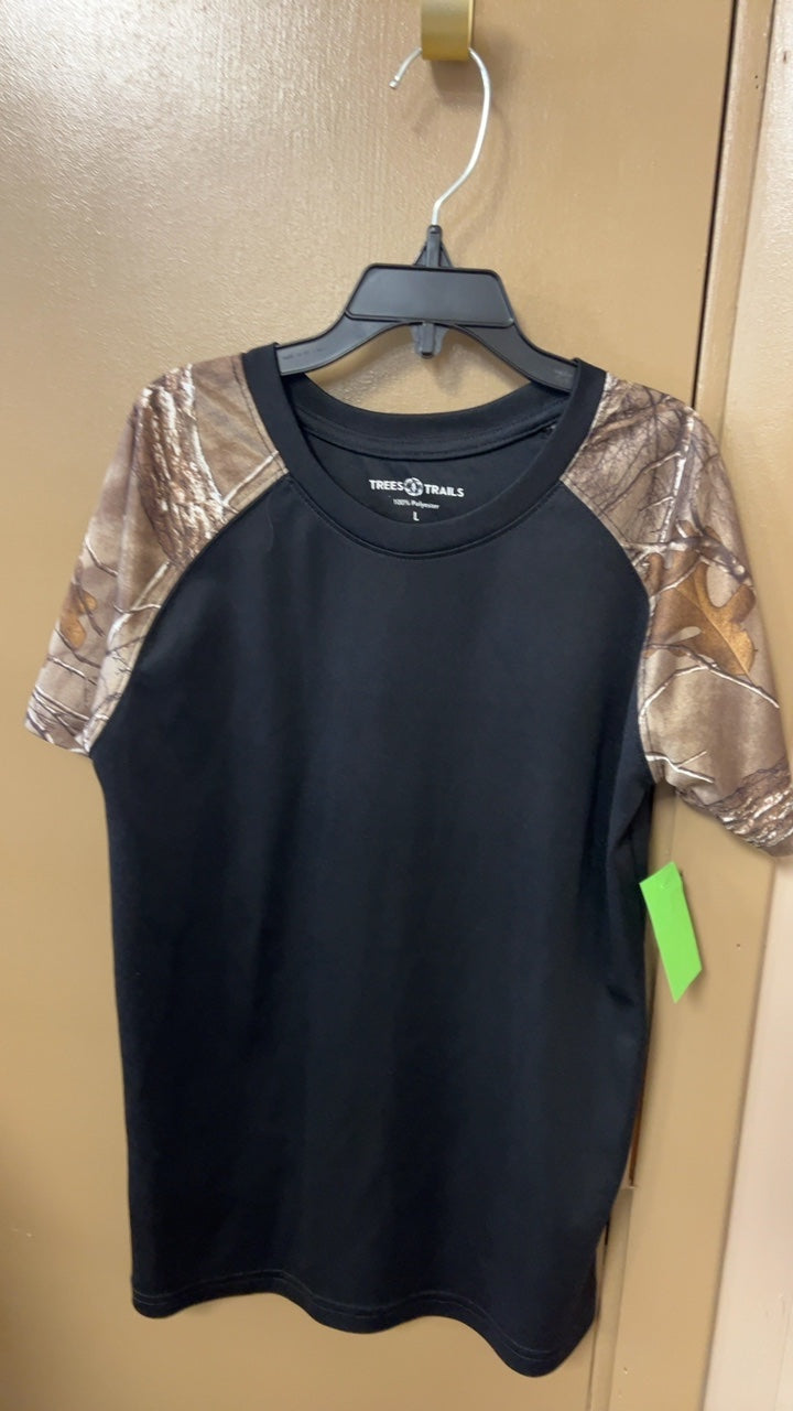 T-Shirt YOUTH 14/16 Black and Camouflage