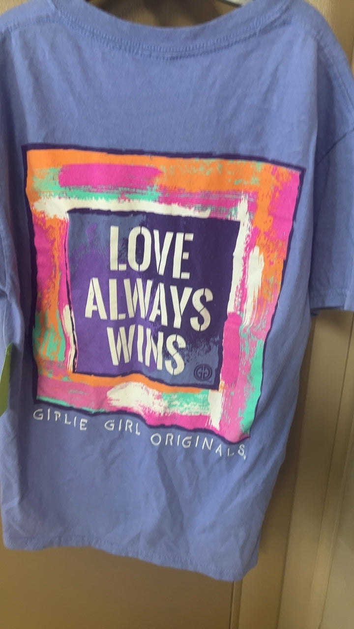 Girlie Girl T-Shirt YOUTH Large Light blue