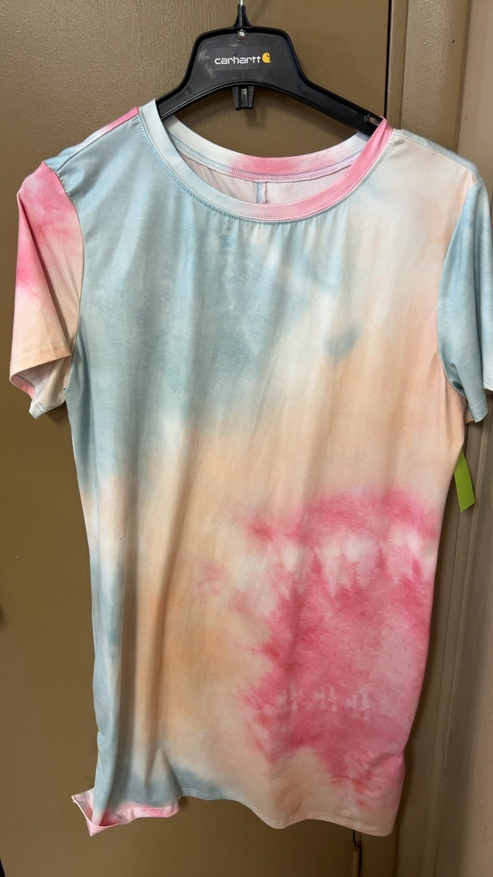 T-Shirt Dress XL Pastel multi-color