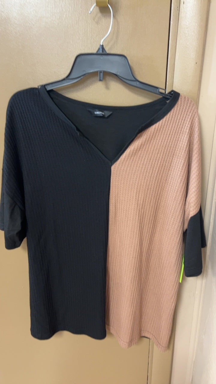 Shirt Large Black and Beige