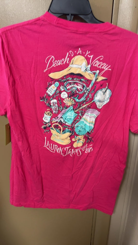LAUREN JAMES T-Shirt Medium Pink