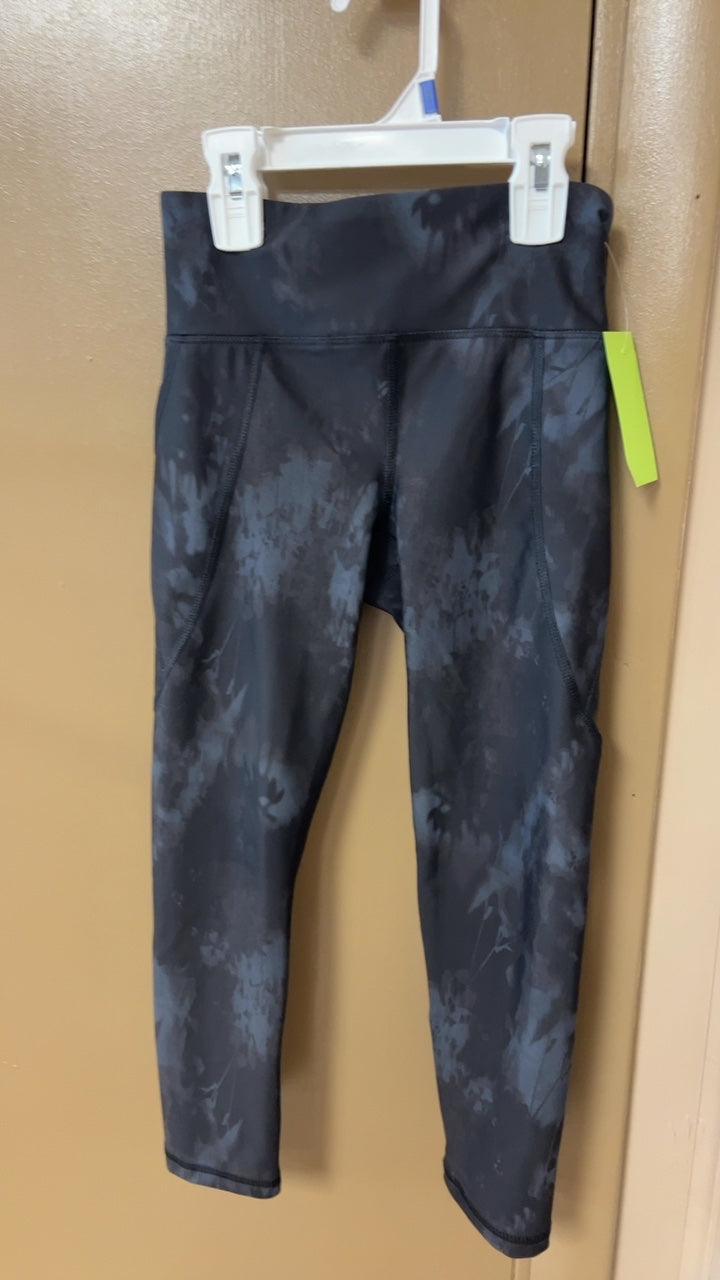 Leggings Youth 6/7 Black and gray print