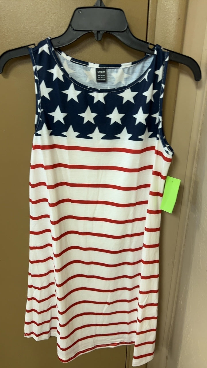 SHEIN Dress XS Red, White, Blue