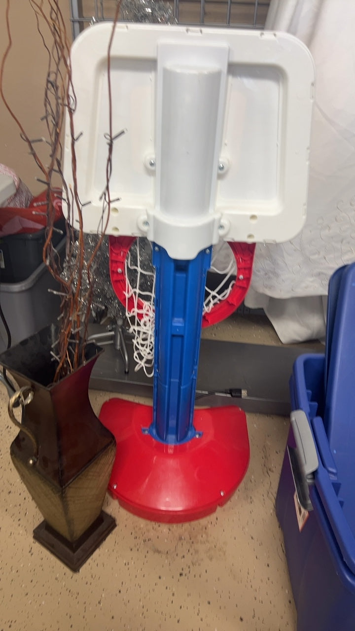 Basketball Hoop Red, White, Blue