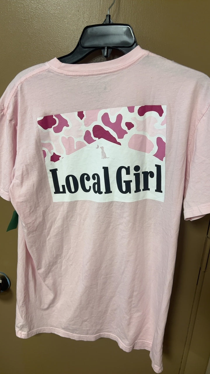 LOCAL GIRL T-Shirt Medium Pink
