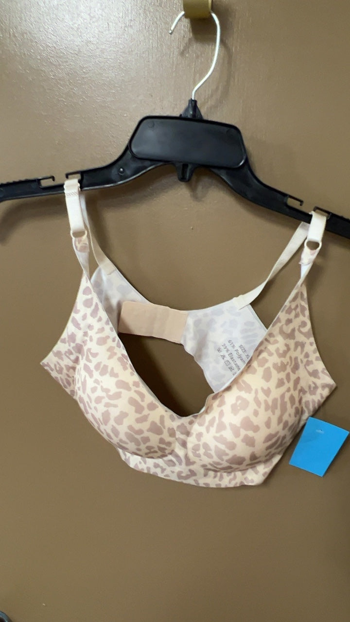 Bra XL Beige with pink animal print