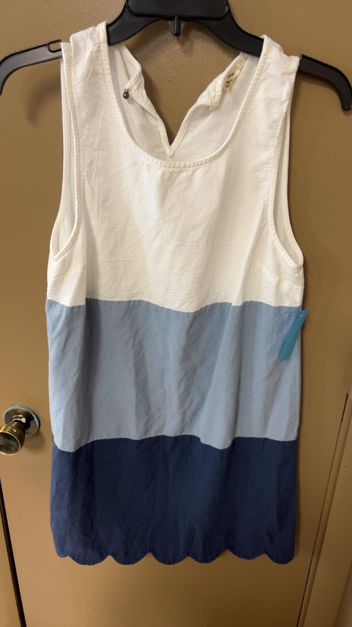 Tank Dress Medium White, Light blue, Dark blue