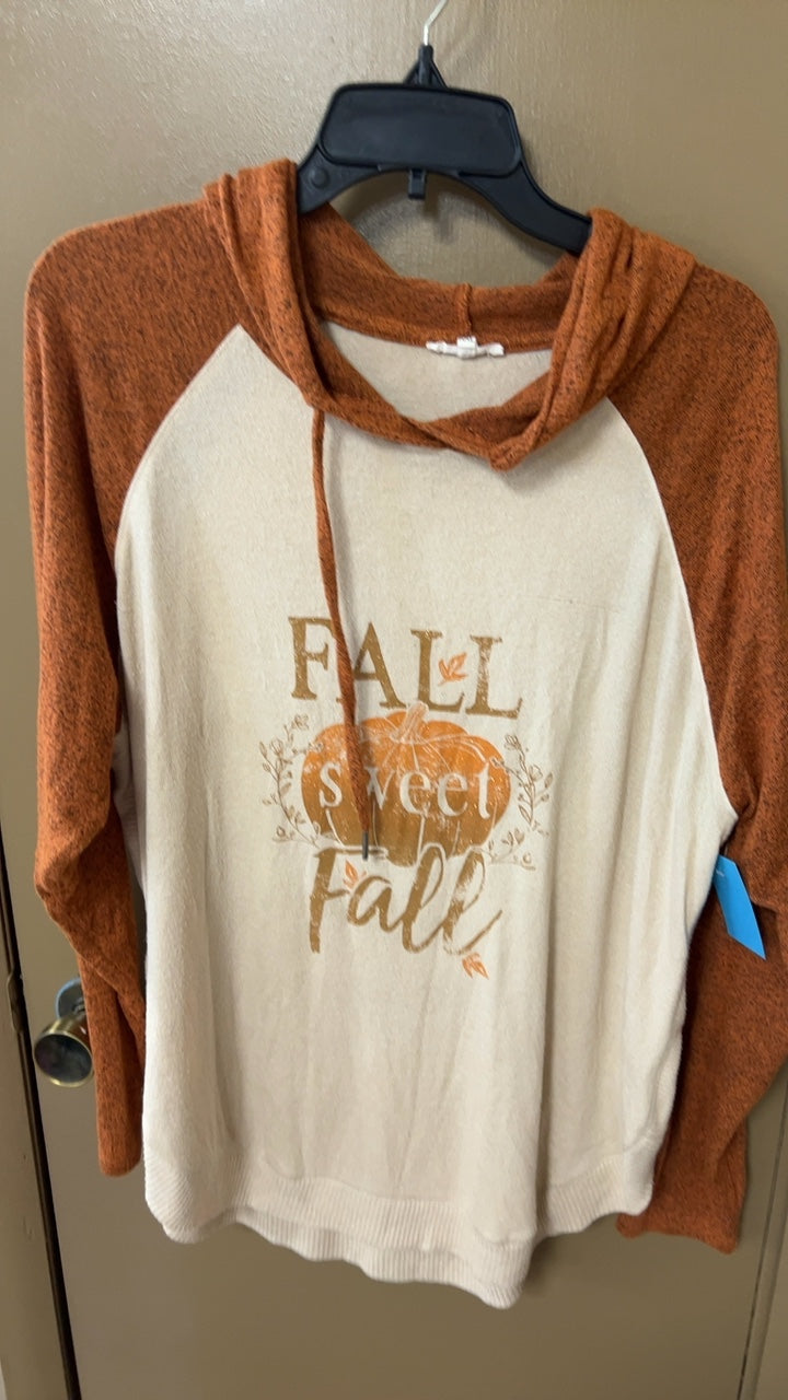 Hoodie XXL Beige and Rust