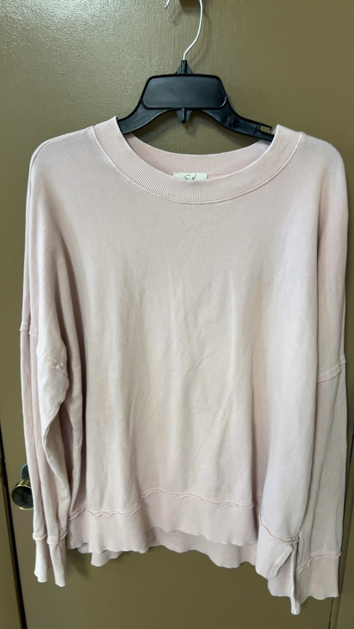 Easel Boutique Sweater Large Light Pink
