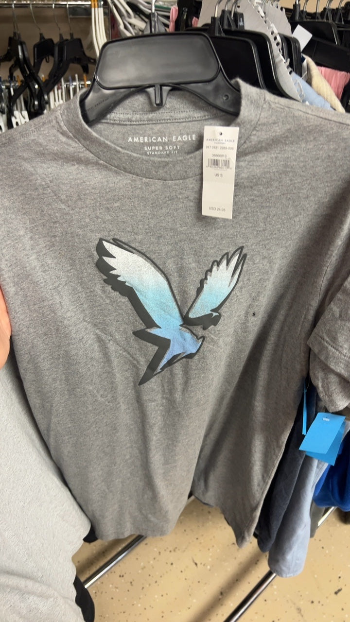 American Eagle T-Shirt Mens small Gray