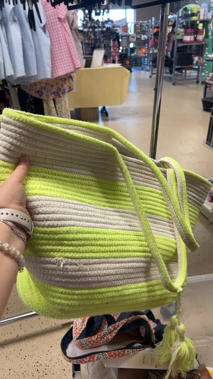 Bag Neon Green and Beige