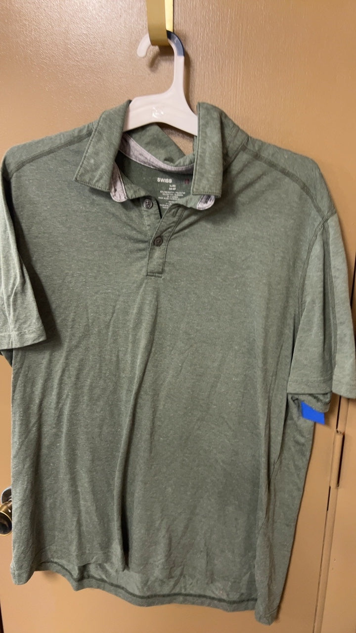 SWISS Polo Shirt MENS XL Green