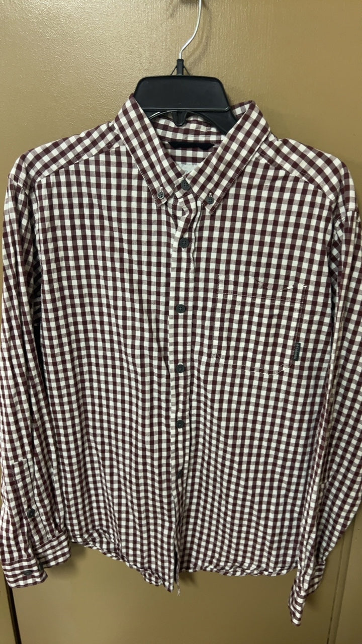Shirt MENS MEDIUM Red and white checkered