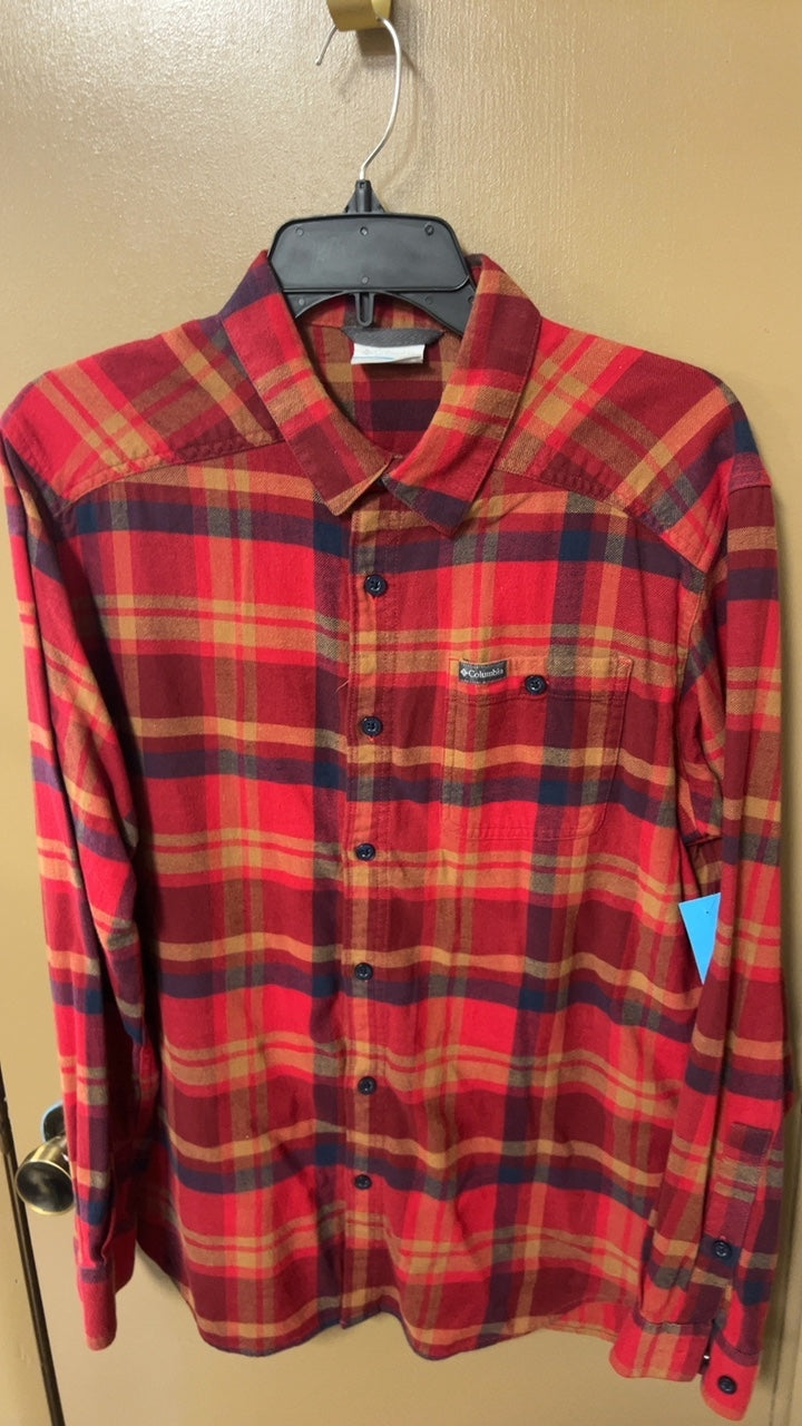 Columbia Shirt MENS MEDIUM Red