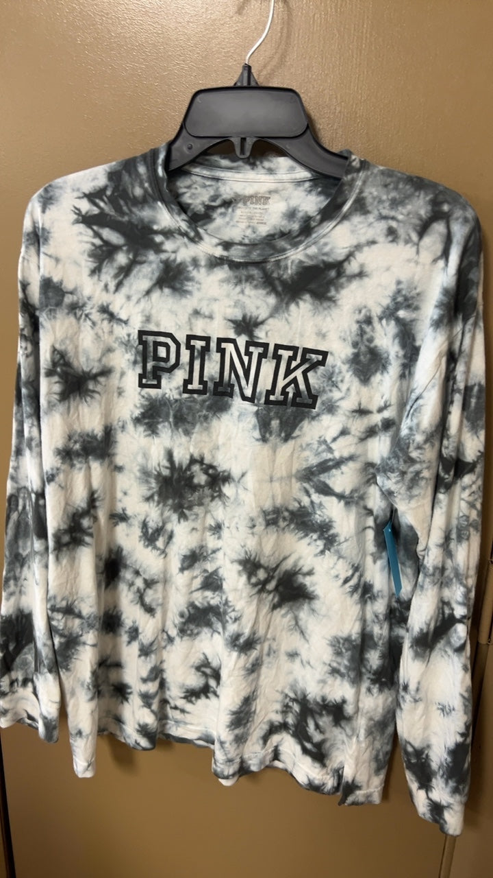 PINK Sweatshirt Small Black and White