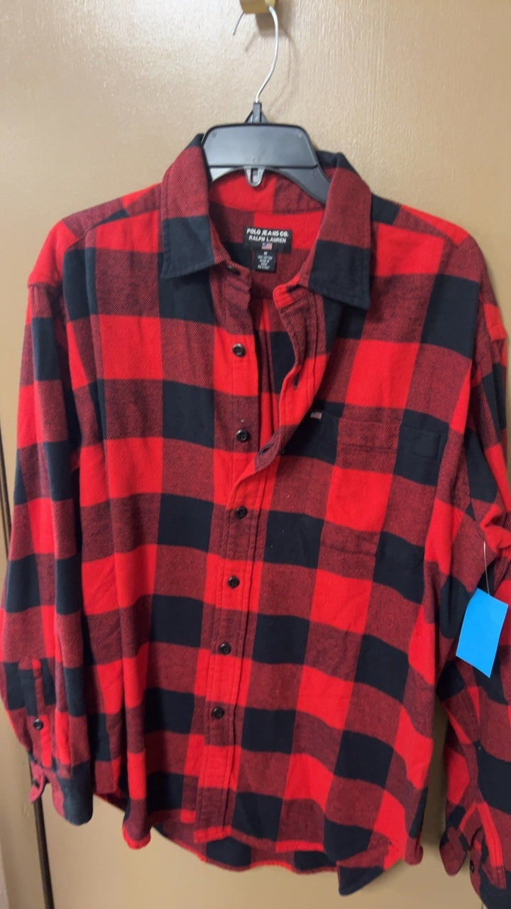 Polo Ralph Lauren Shirt Medium Red and black