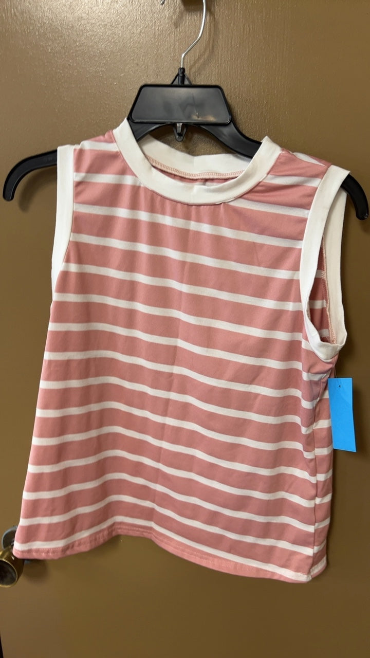 Tank top XS Pink and white