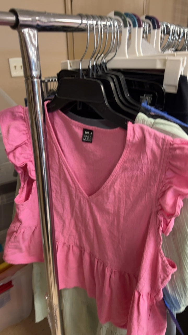 SHEIN T-Shirt Medium Pink