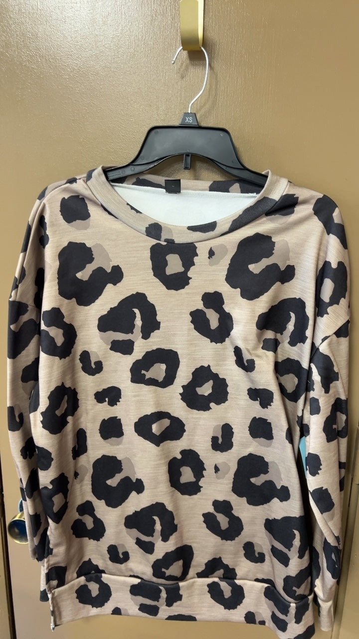 Shirt 0XL Beige and Black
