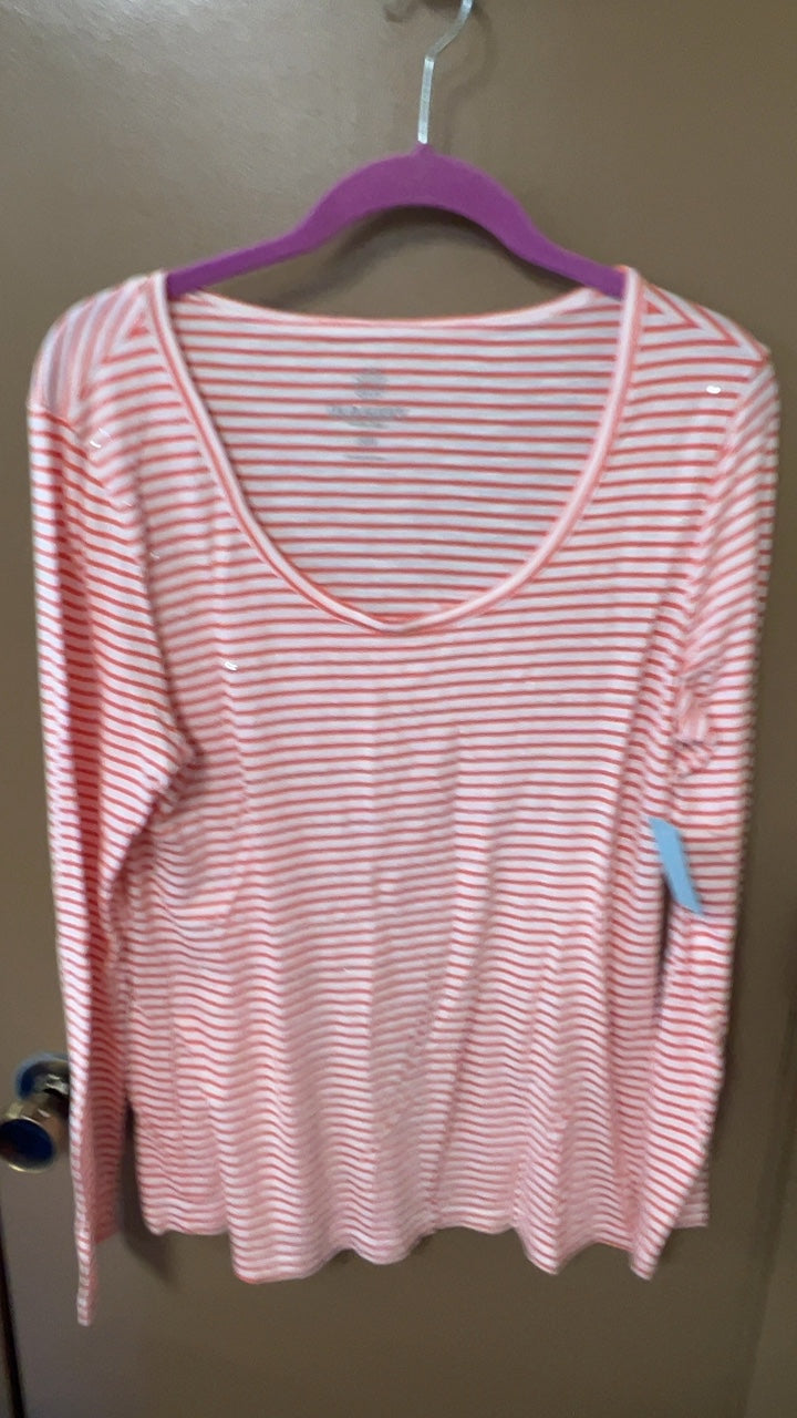 GAP T-Shirt Large Pink and White