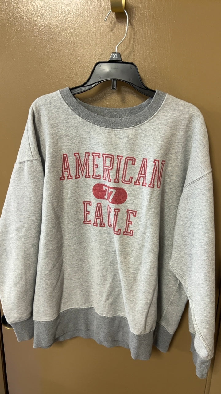 American Eagle Sweatshirt Small Gray