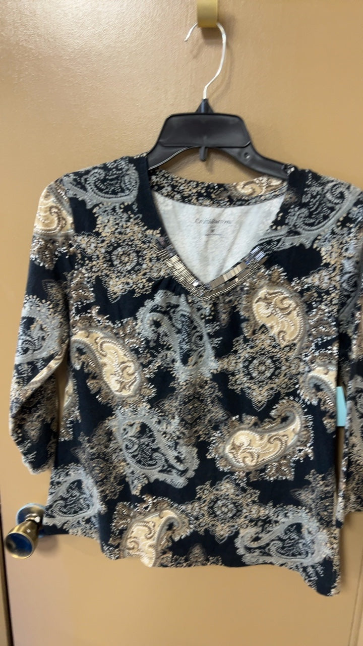 Blouse Medium Black, Gold, Beige