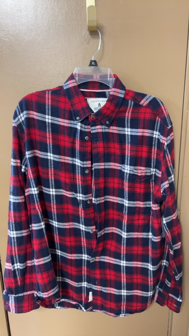 Cactus Max Shirt MENS MEDIUM Red, Navy blue, White