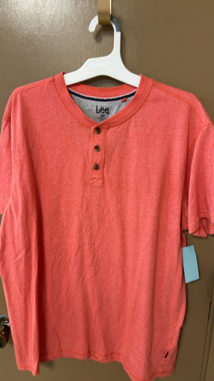 Lee T-Shirt MENS Large Coral