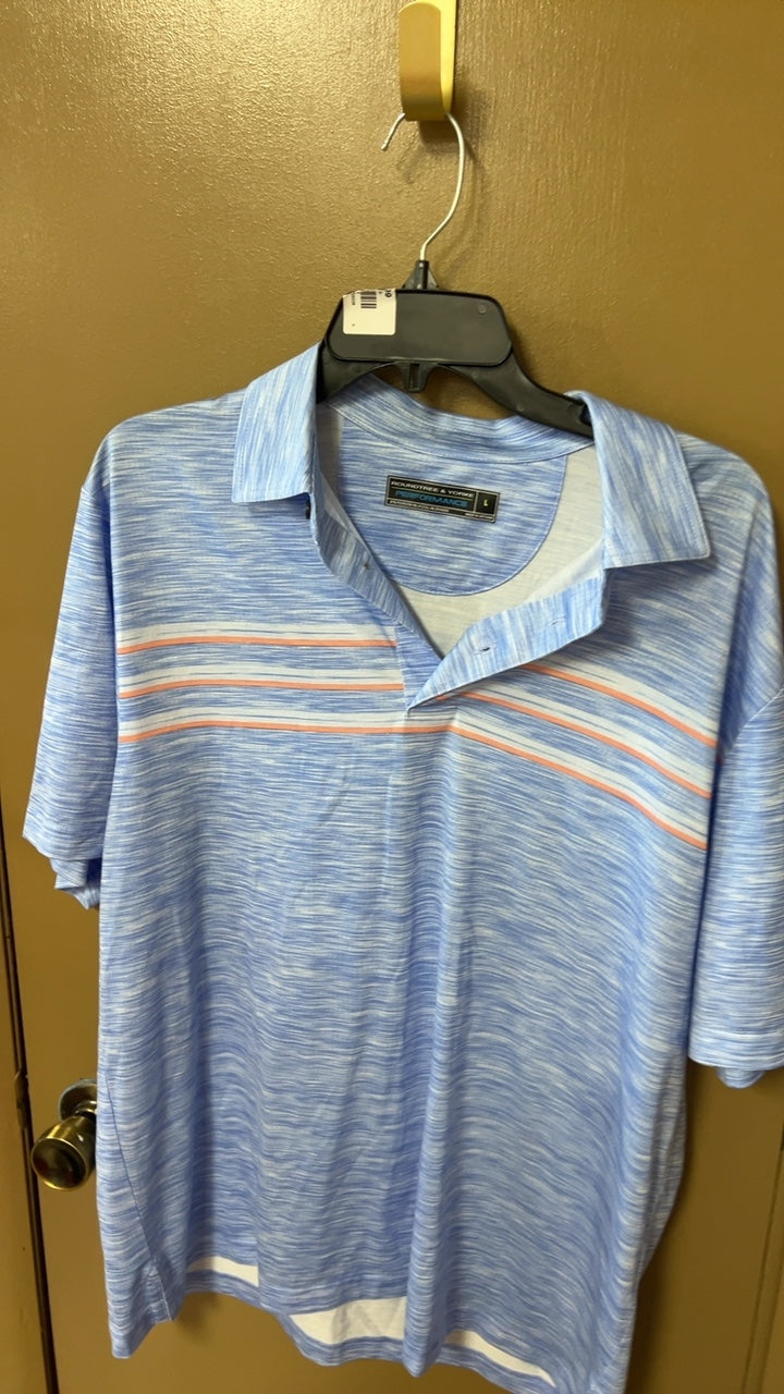 Performance Polo Shirt MENS Large Blue