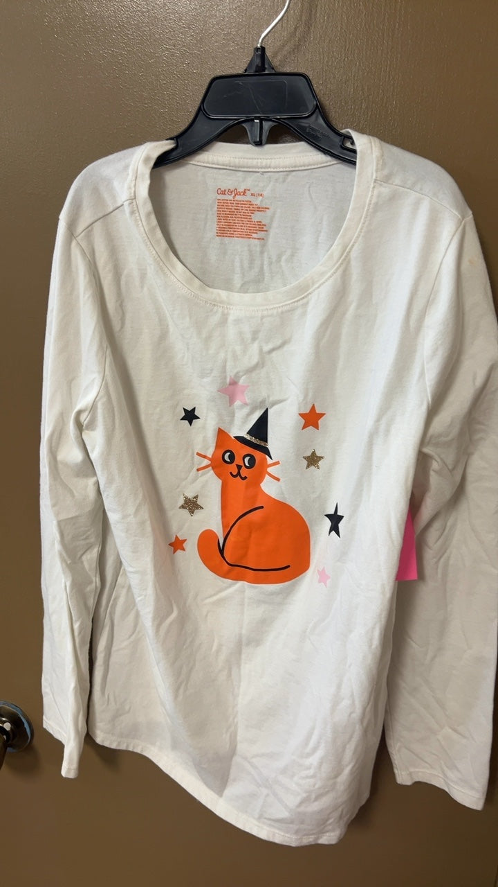 Cat & Jack Shirt Youth 14 White