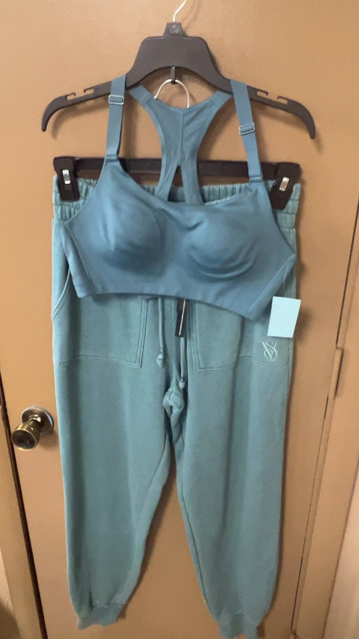 Vs pink Pants and Bra Set Small/34b Light green