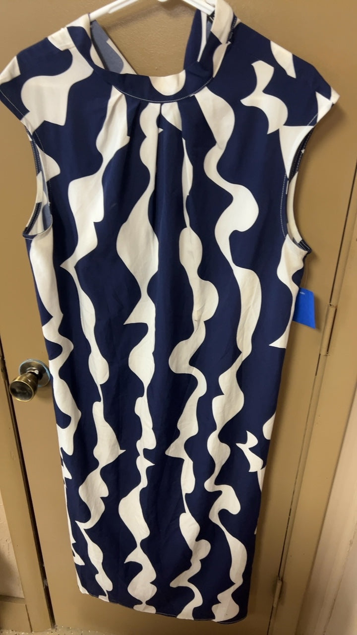 Dress XL Navy Blue and White