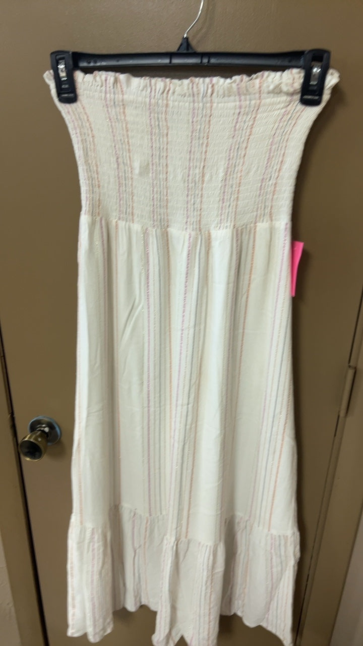 Skirt XS Cream with pink and beige stripes
