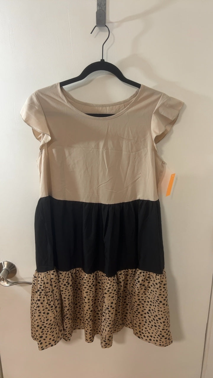 SHEIN Dress Small Beige and black
