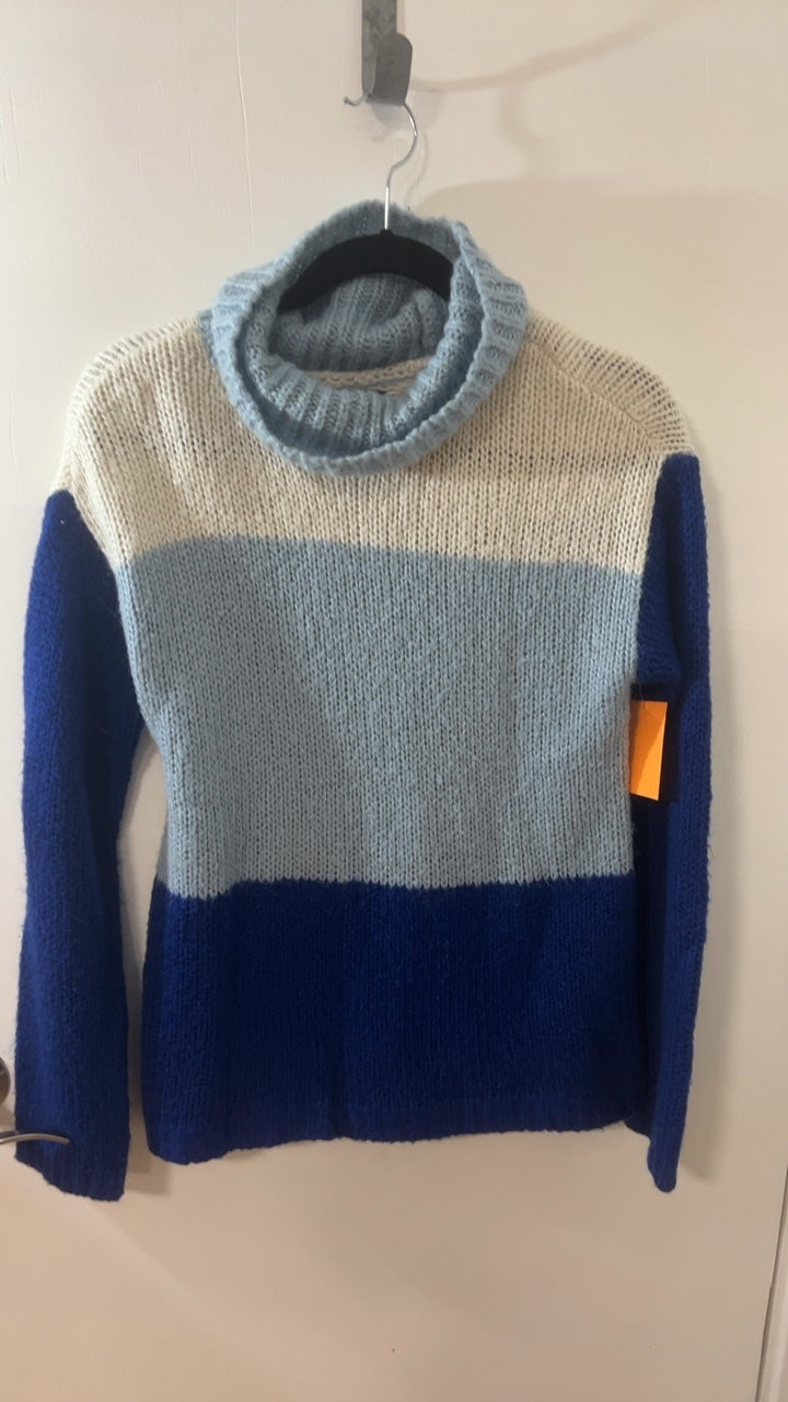 Tj Maxx Turtleneck Sweater Small White, Blue and Royal