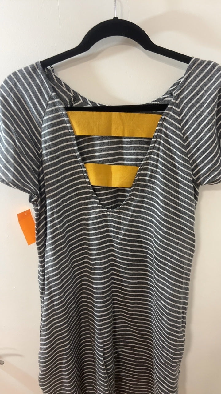 Roxy Dress Medium Grey and White