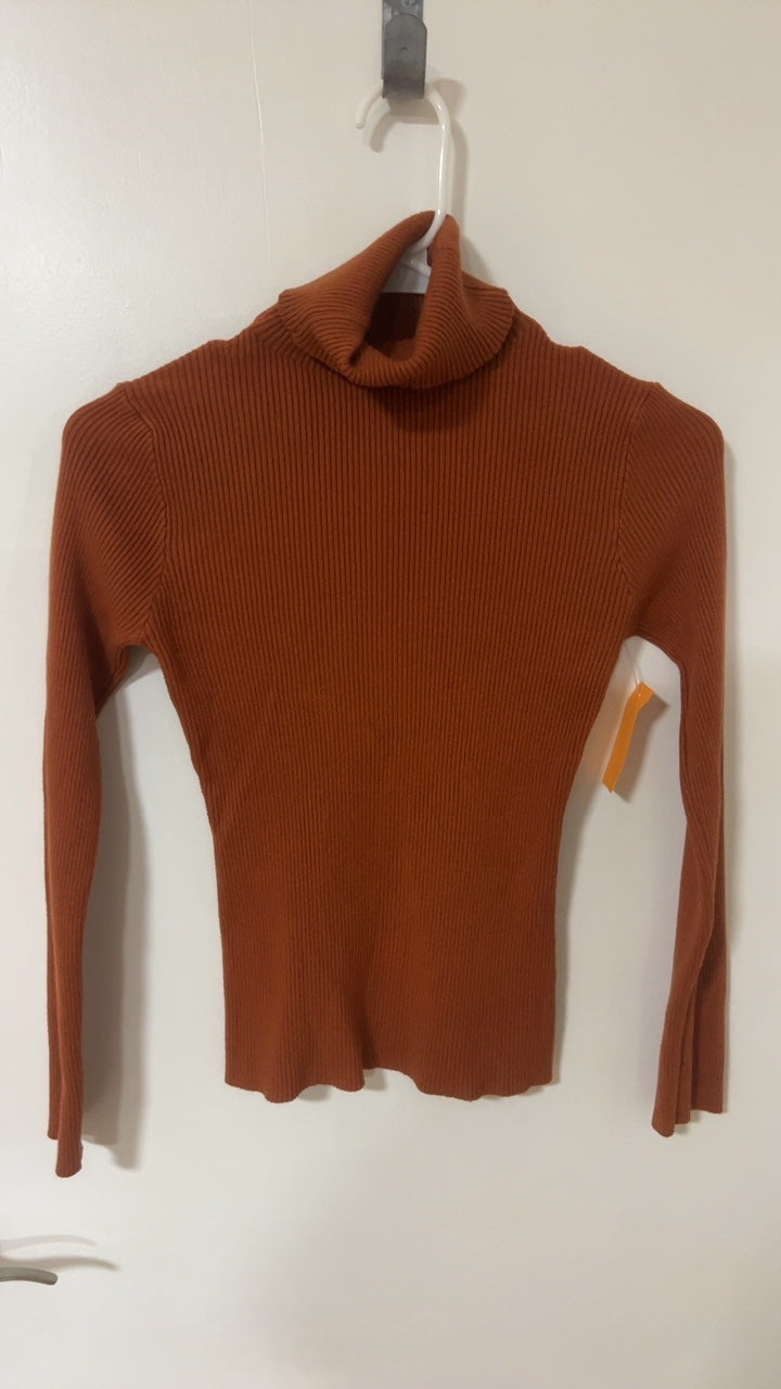 SHEIN Turtleneck Sweater Small Burnt Orange