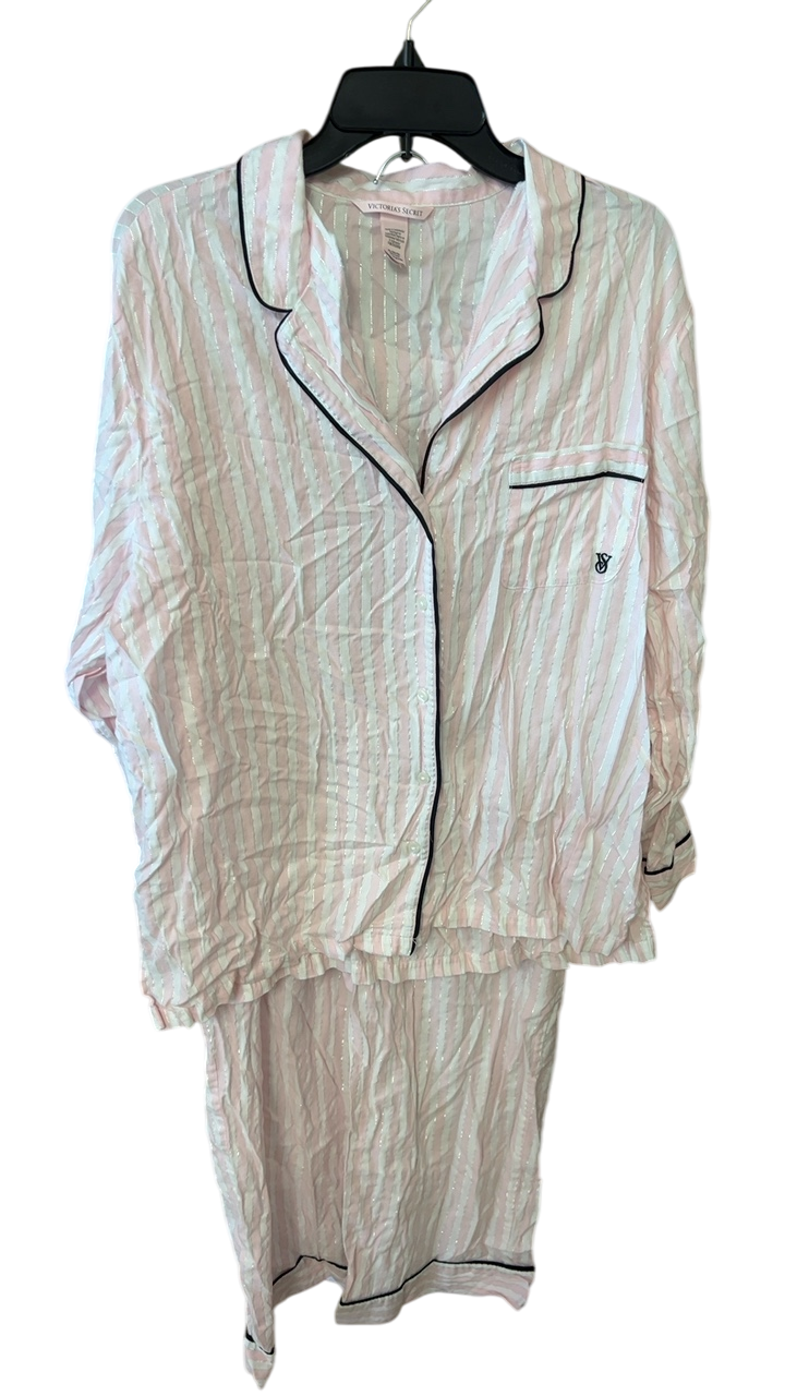 Victoria's Secret PJ Set XL Pink and White