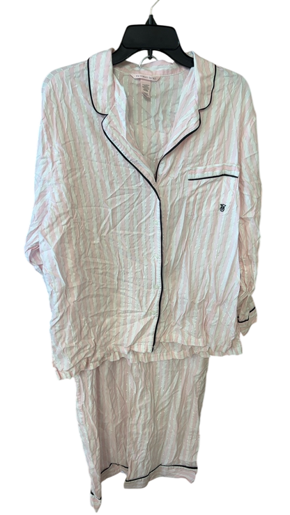 Victoria's Secret PJ Set XL Pink and White