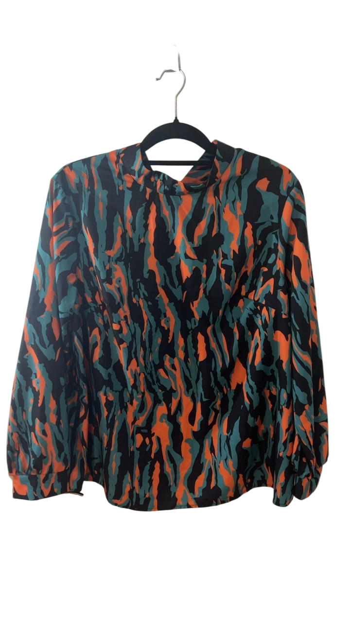 SHEIN Top 0XL Multicolor (Black, Orange, Blue)