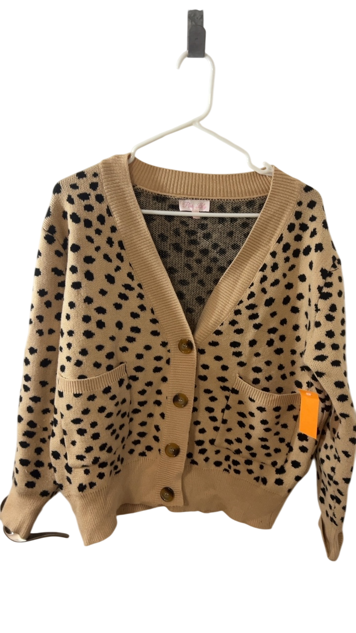 Boutique Sweater Small Beige with black spots
