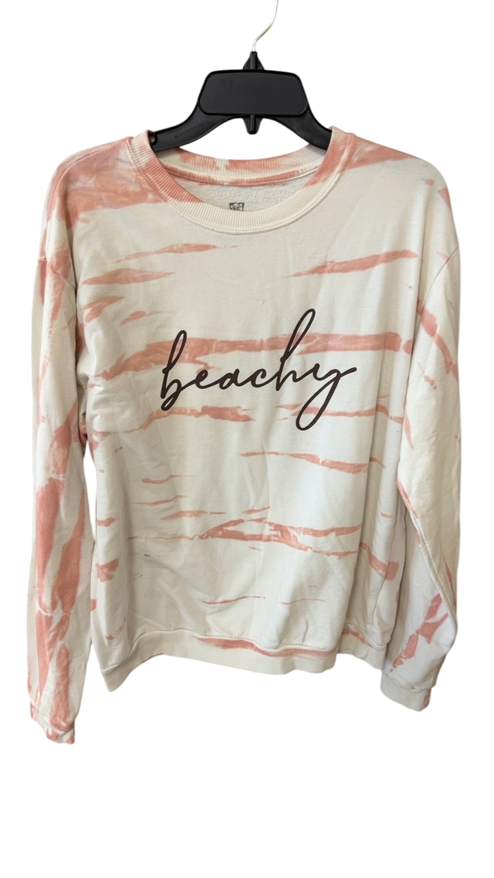 Sweater Large Cream and peach