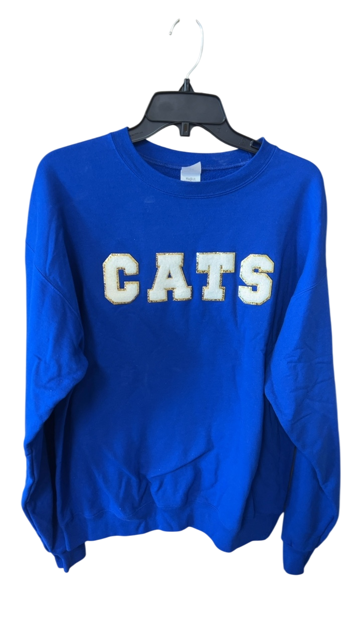 Boutique Sweatshirt Large Blue CATS