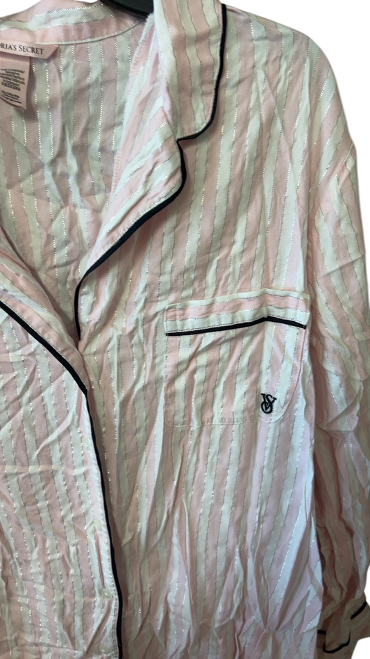 Victoria's Secret PJ Set XL Pink and White