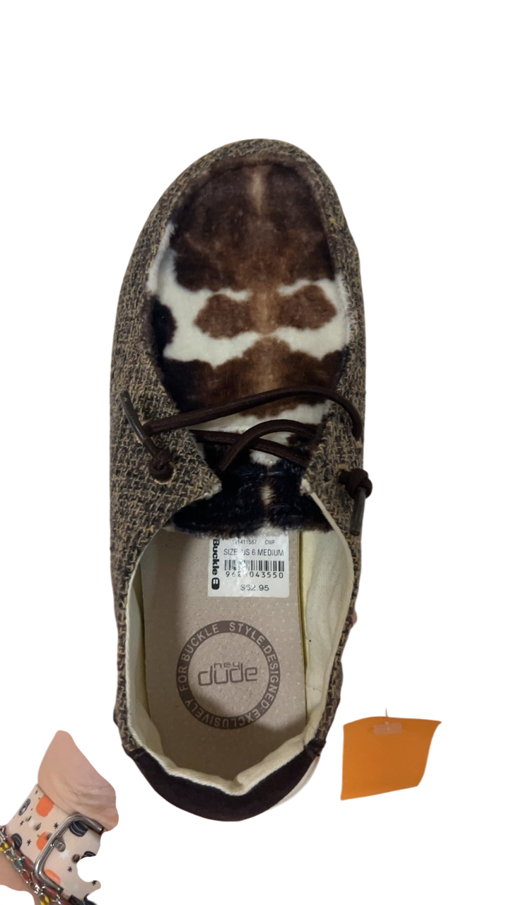 Hey Dude Sneakers 6 Brown, White and Black