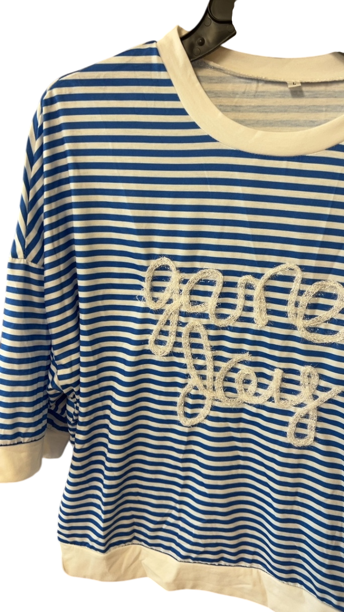 Top Large Blue and White GAME DAY